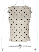 Regata Cropped Polka Dot Feminina | Aveluze