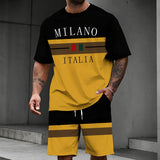 Men's Summer Striped T-Shirt & Shorts Set | Aveluze