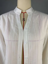 Camisa Branca Oversized Manga Puff | Aveluze