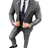 Aveluze Olive Green Men's Three-Piece Suit