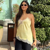 Camisole Assimétrica com Renda Y2K | Aveluze