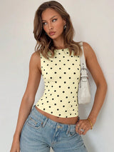 Regata Cropped Polka Dot Feminina | Aveluze