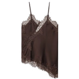 Camisole Assimétrica com Renda Y2K | Aveluze