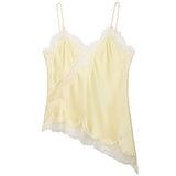 Camisole Assimétrica com Renda Y2K | Aveluze