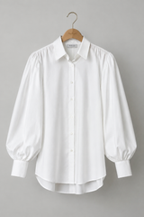 Camisa Branca Oversized Cabide — Aveluze