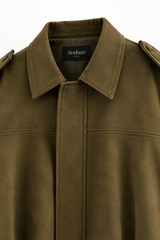 Bomber Army Green Detalhe Zíper — Aveluze