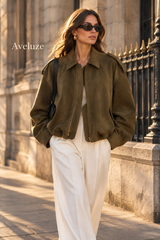 Bomber Army Green Modelo Europeu — Aveluze