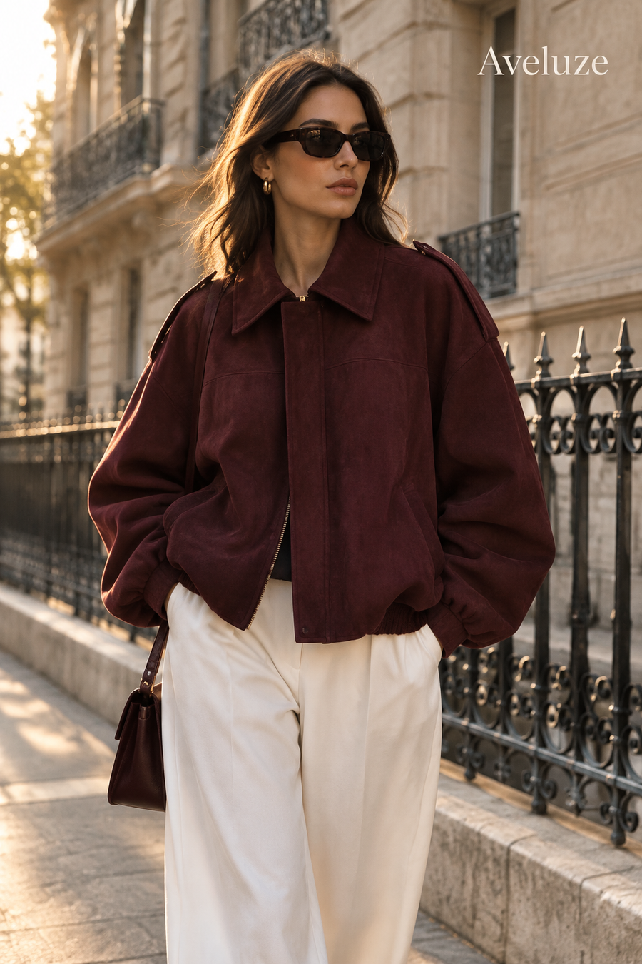 Bomber Burgundy Modelo Europeu — Aveluze