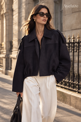 Bomber Black Modelo Europeu — Aveluze