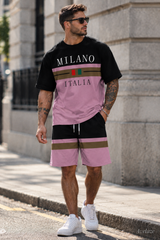 Conjunto Milano Italia rosa — street style Londres | Aveluze