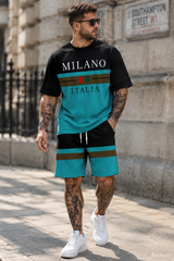 Conjunto Milano Italia teal/azul — street style Londres | Aveluze