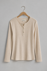 T-shirt Canelada Beige Cabide — Aveluze